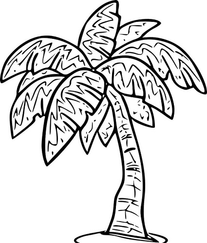 How To Draw a Palm Tree - Simple Stepping Up Method